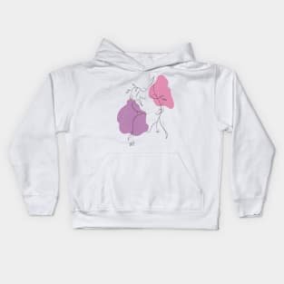 Lady Floral Abstract Sketch | Positivity Kids Hoodie